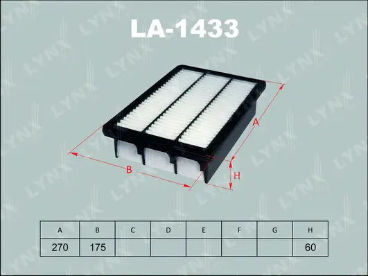 Filtre à air LYNXAUTO LA-1433