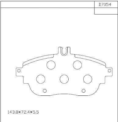 Kit de plaquettes de frein, frein à disque ASIMCO KD7054