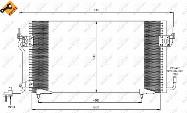 Condenseur, climatisation NRF 35439