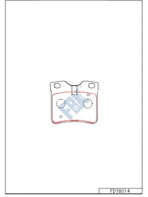 Kit de plaquettes de frein, frein à disque FBK FD18014