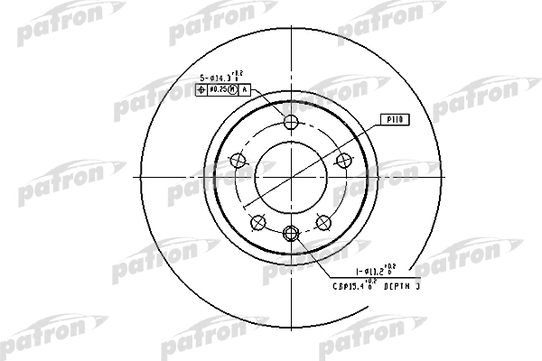 Disque de frein PATRON PBD2645
