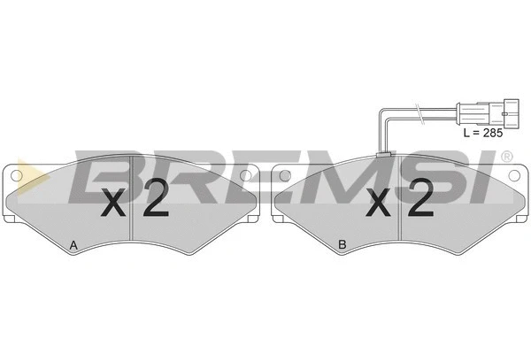 Kit de plaquettes de frein, frein à disque BREMSI BP7303