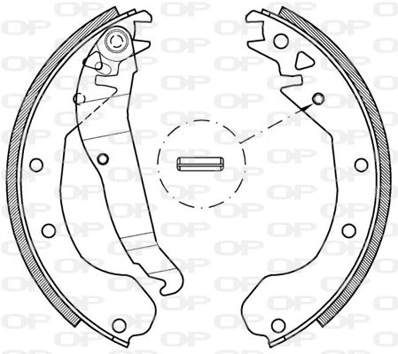 Jeu de mâchoires de frein OPEN PARTS BSA2037.00