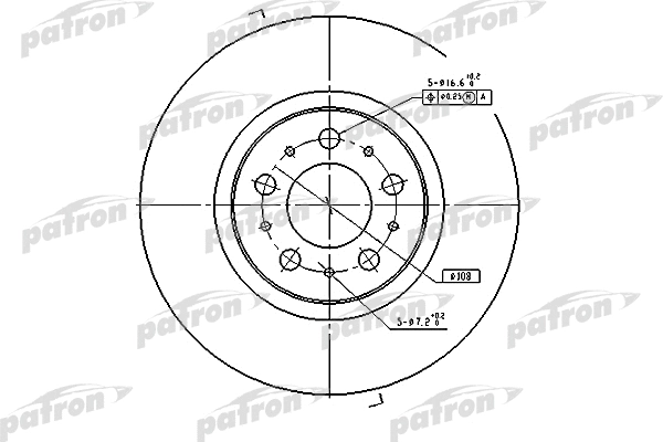Disque de frein PATRON PBD4053