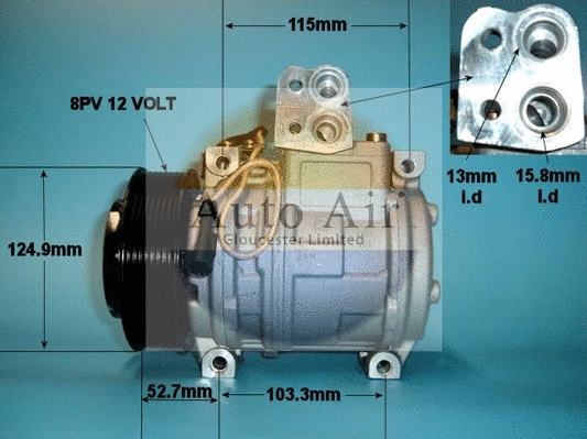 Compresseur, climatisation AUTO AIR GLOUCESTER 14-1170