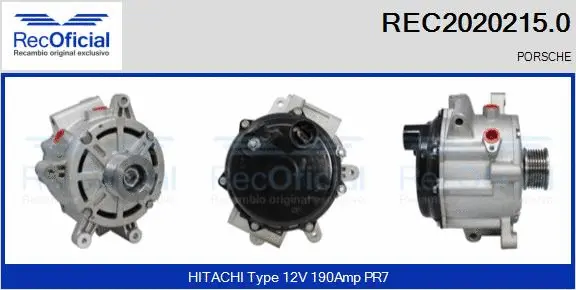 Alternateur RECOFICIAL REC2020215.0