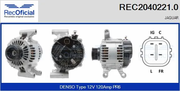 Alternateur RECOFICIAL REC2040221.0