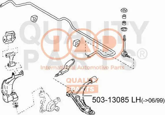 Bras de liaison, suspension de roue IAP QUALITY PARTS 503-13085