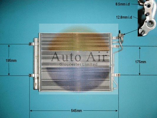 Condenseur, climatisation AUTO AIR GLOUCESTER 16-9967