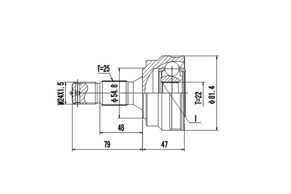 Jeu de joints, arbre de transmission DYNAMATRIX DCV810001