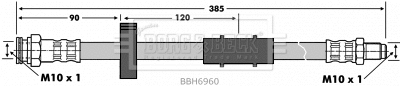 Flexible de frein BORG & BECK BBH6960