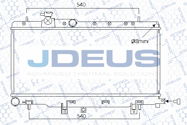 Radiateur, refroidissement du moteur JDEUS M-0260040