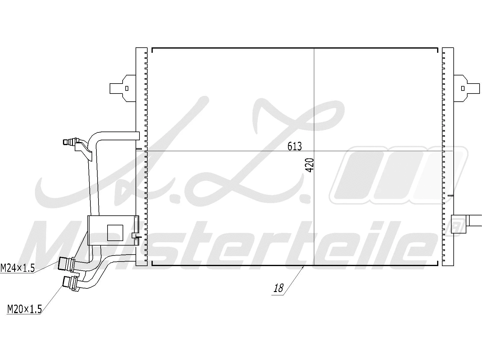 Condenseur, climatisation A.Z. Meisterteile AZMT-45-030-1104