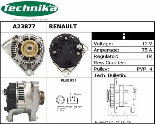 Alternateur Technika A23877