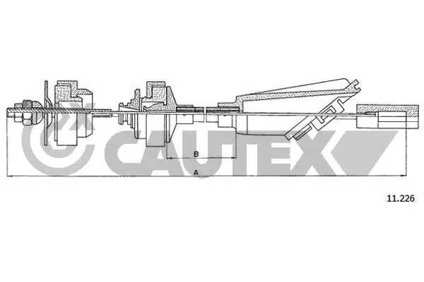 Tirette à câble, commande d'embrayage CAUTEX 038429