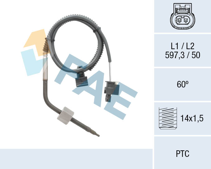 Capteur, température des gaz FAE 68054