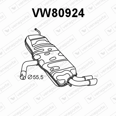 Silencieux arrière VENEPORTE VW80924