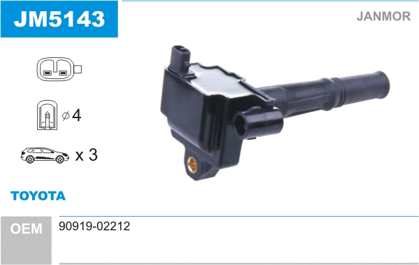 Bobine d'allumage JANMOR JM5143