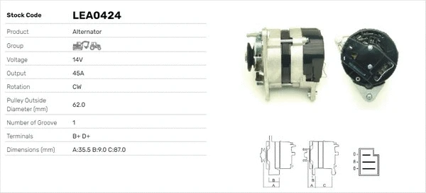 Alternateur LUSA LEA0424
