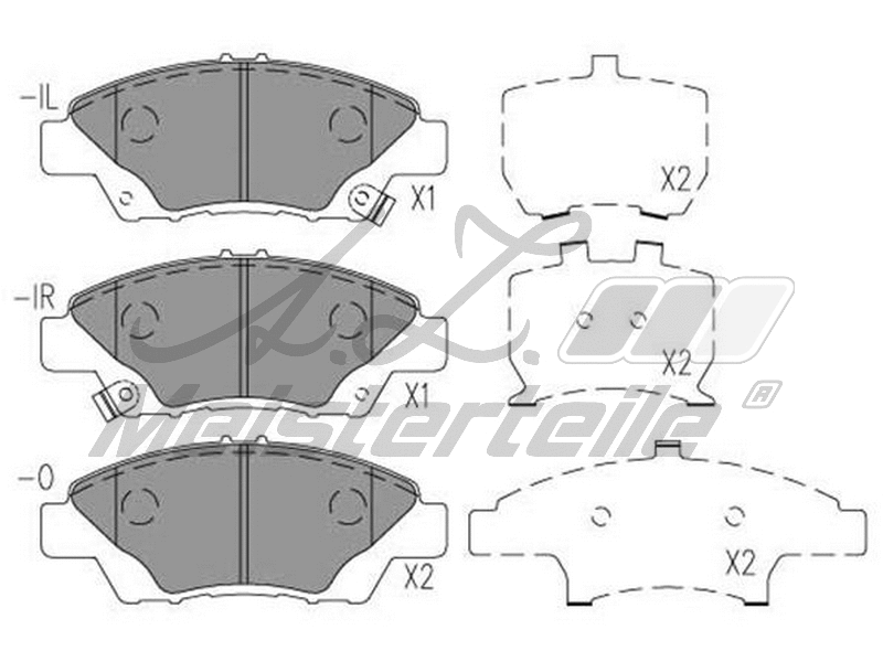 Kit de plaquettes de frein, frein à disque A.Z. Meisterteile AZMT-44-022-2637