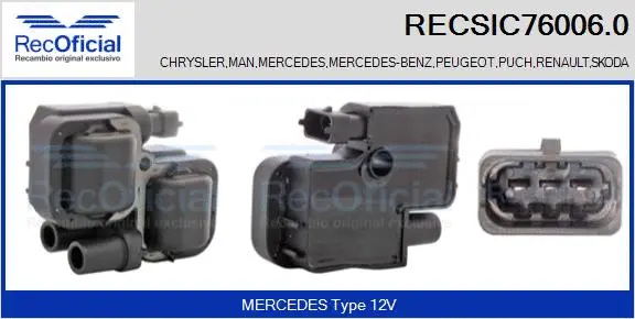 Bobine d'allumage RECOFICIAL RECSIC76006.0
