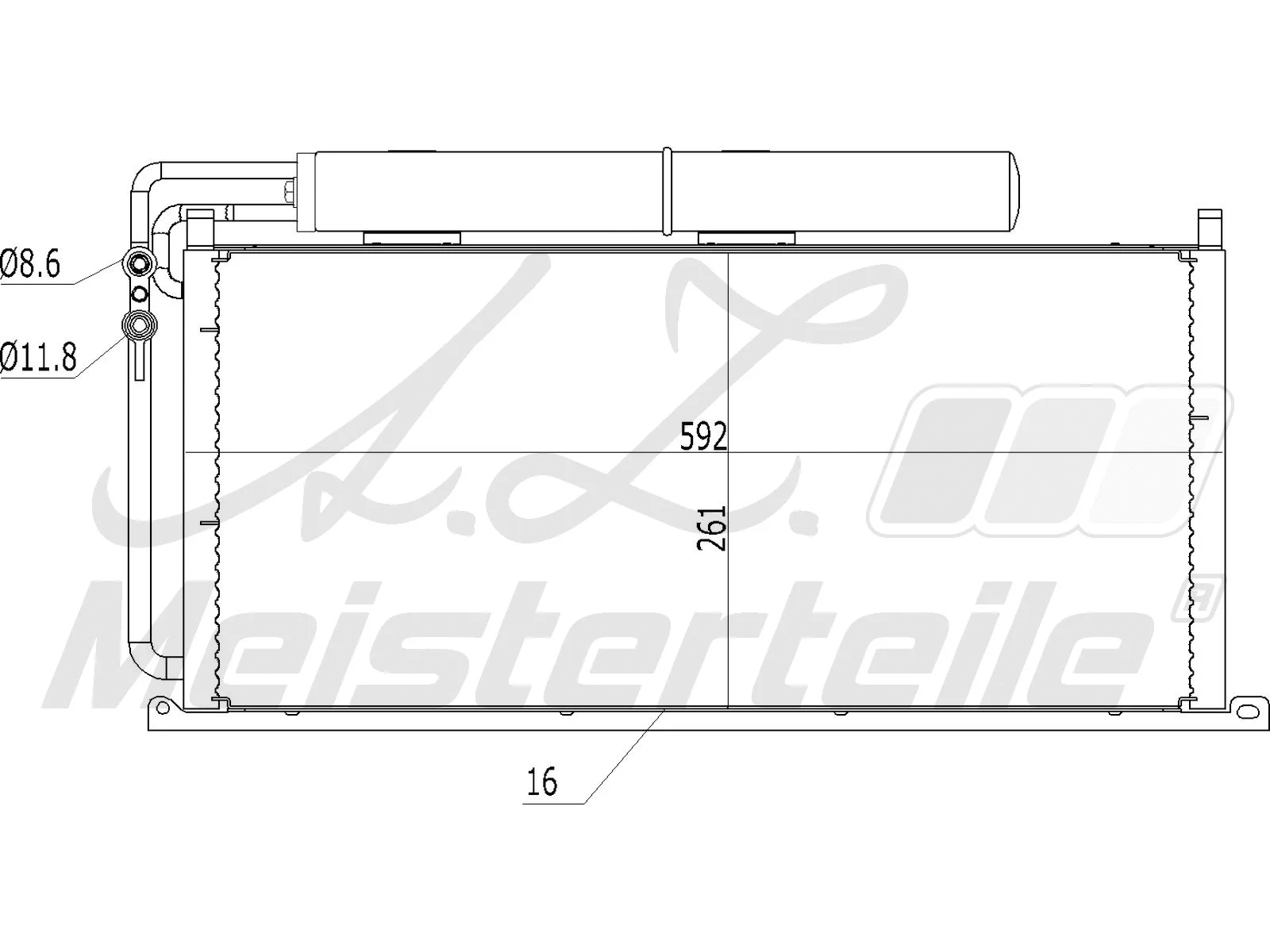 Condenseur, climatisation A.Z. Meisterteile AZMT-45-030-1422
