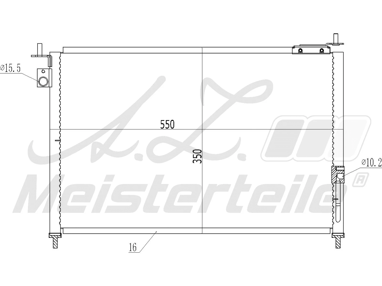 Condenseur, climatisation A.Z. Meisterteile AZMT-45-030-1464