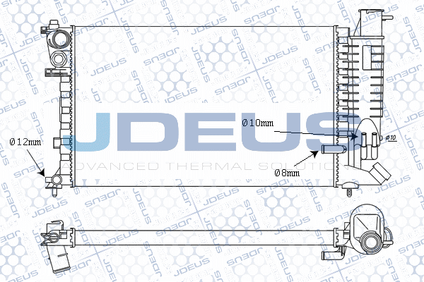 Radiateur, refroidissement du moteur JDEUS M-021054A