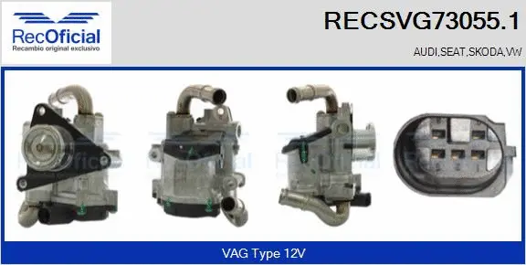 Vanne EGR RECOFICIAL RECSVG73055.1