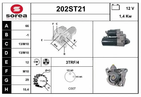 Démarreur STARTCAR 202ST21