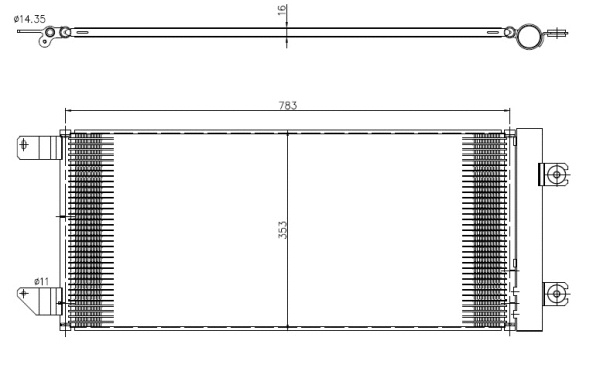 Condenseur, climatisation NRF 350452