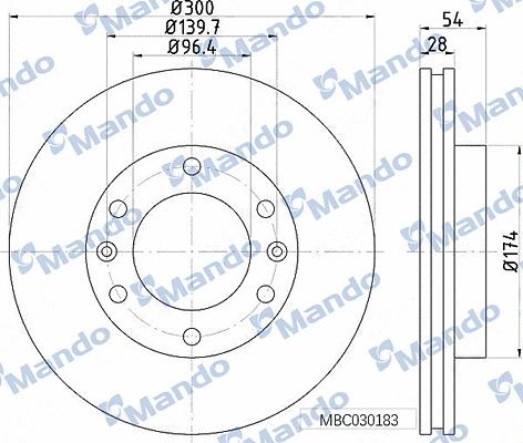 Disque de frein MANDO MBC030183