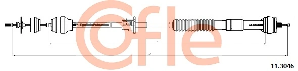 Tirette à câble, commande d'embrayage COFLE 11.3046