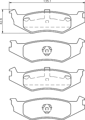 Kit de plaquettes de frein, frein à disque MINTEX MDB2306