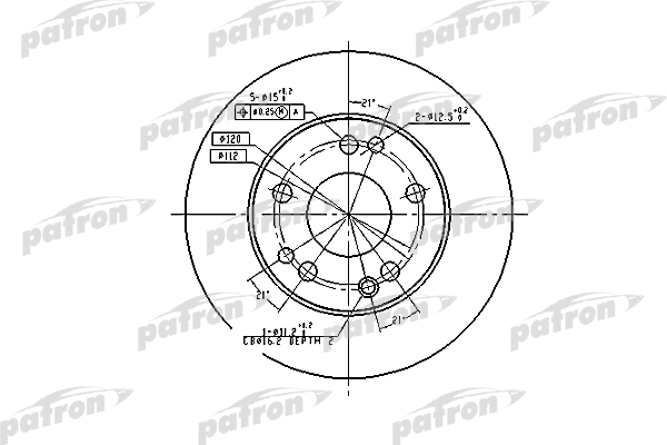 Disque de frein PATRON PBD1584