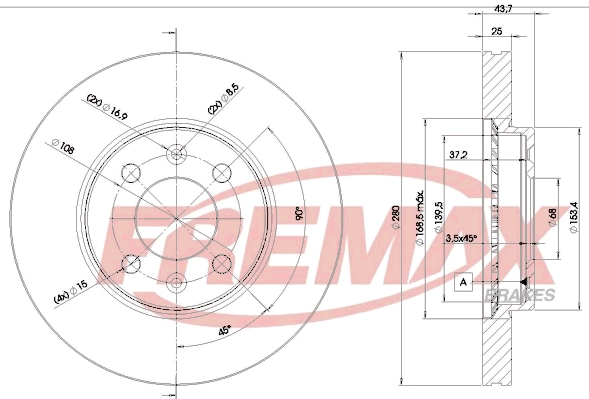 Disque de frein FREMAX BD-5890