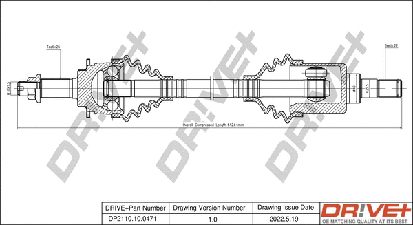 Arbre de transmission Dr!ve+ DP2110.10.0471