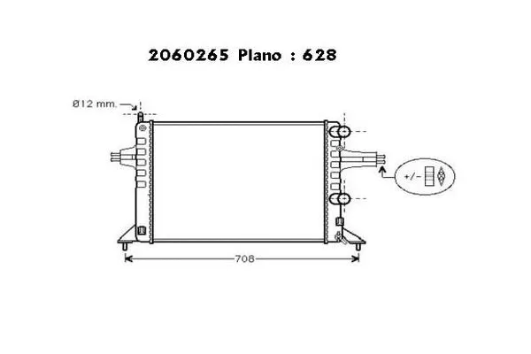 Radiateur, refroidissement du moteur ORDONEZ 2060265