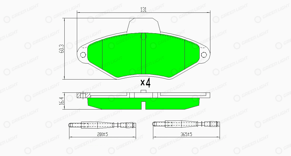 Kit de plaquettes de frein, frein à disque Automotive Adriado GLBP0260
