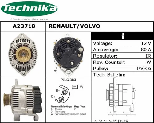 Alternateur Technika A23718