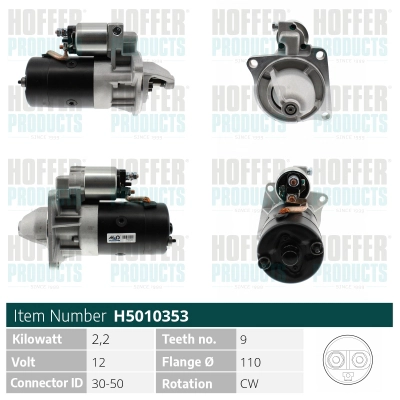 Démarreur HOFFER H5010353
