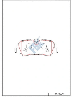 Kit de plaquettes de frein, frein à disque FBK FD27002