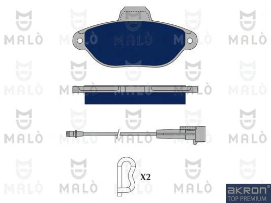 Kit de plaquettes de frein, frein à disque AKRON-MALÒ 1050383