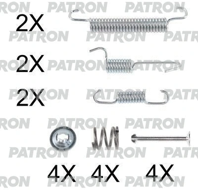 Kit d'accessoires, mâchoire de frein PATRON PSRK0253