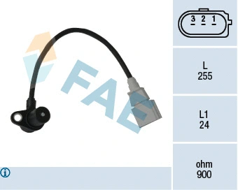 Capteur d'angle, vilebrequin FAE 79050