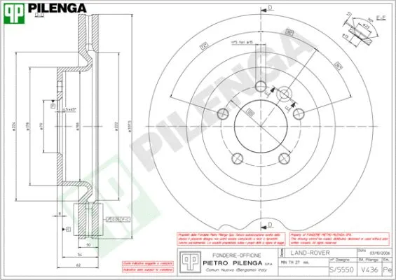 Disque de frein PILENGA V436