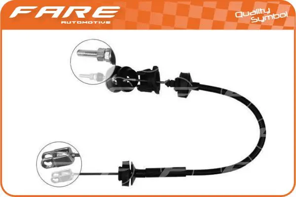 Tirette à câble, commande d'embrayage FARE-CO 24326