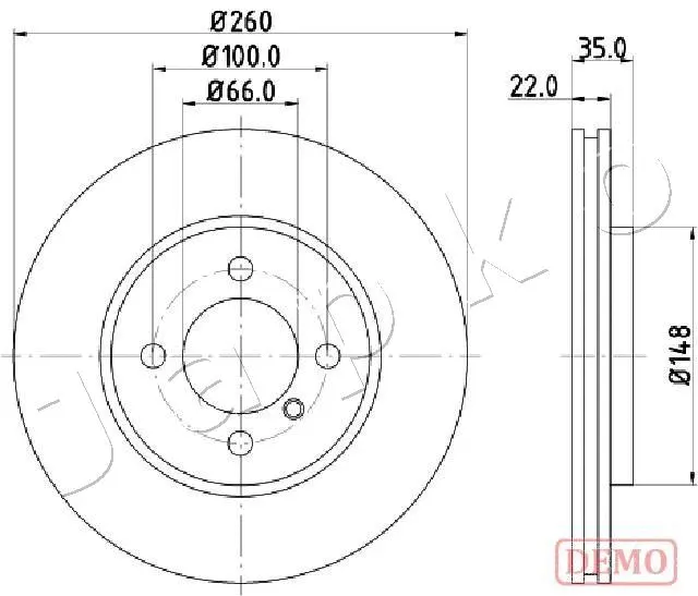Disque de frein JAPKO 600158C