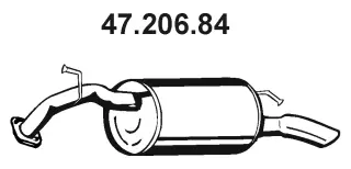 Silencieux arrière EBERSPÄCHER 47.206.84