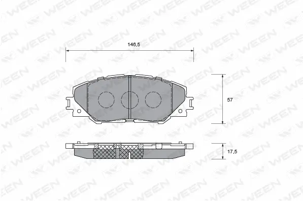 Kit de plaquettes de frein, frein à disque WEEN 151-0022